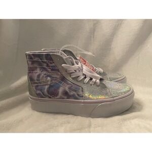 Vans Sk8‎ Hi Platform Butterfly Dreams Purple Metallic Silver Shoes Women's 7